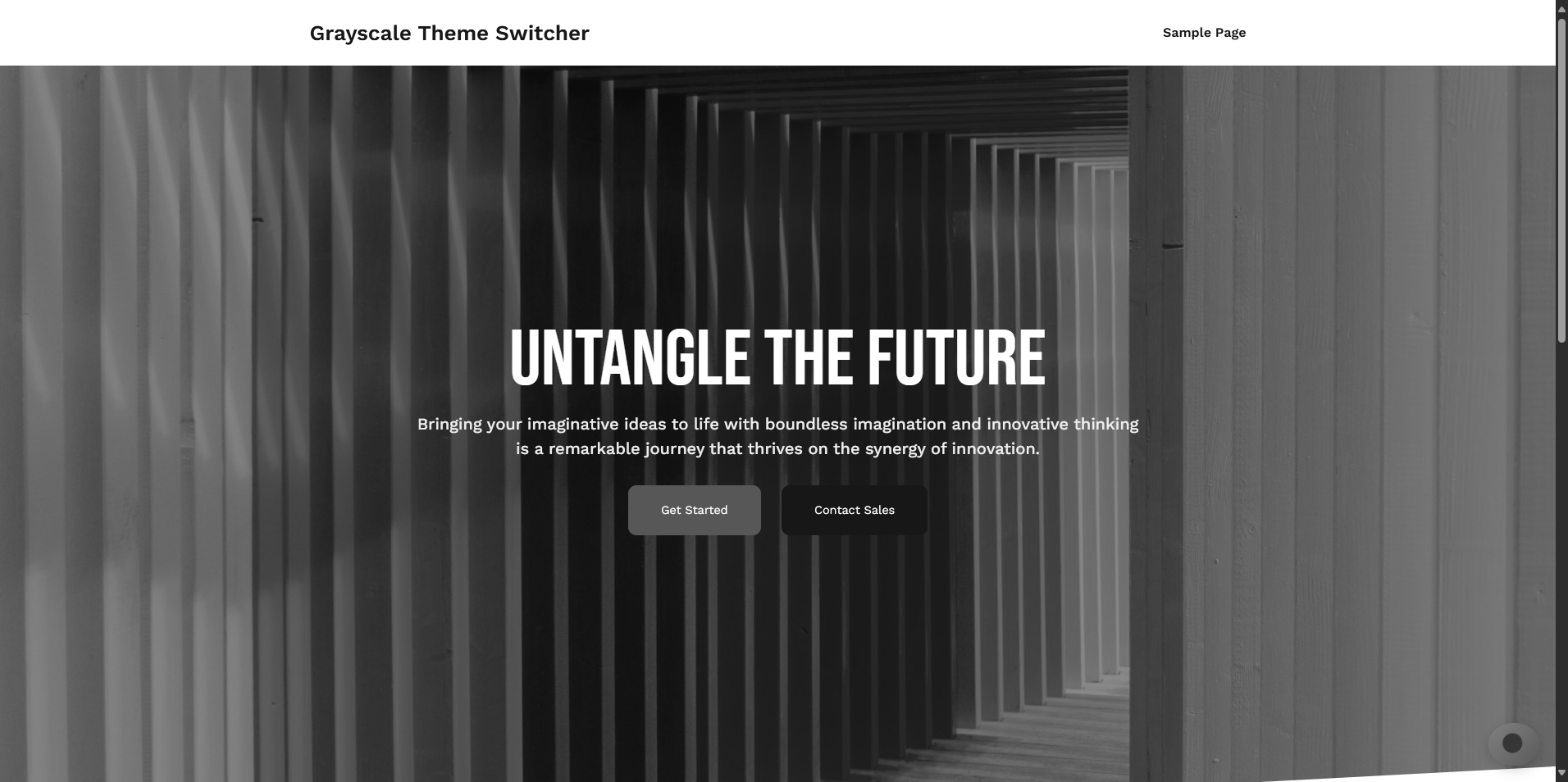 Grayscale Theme Example
